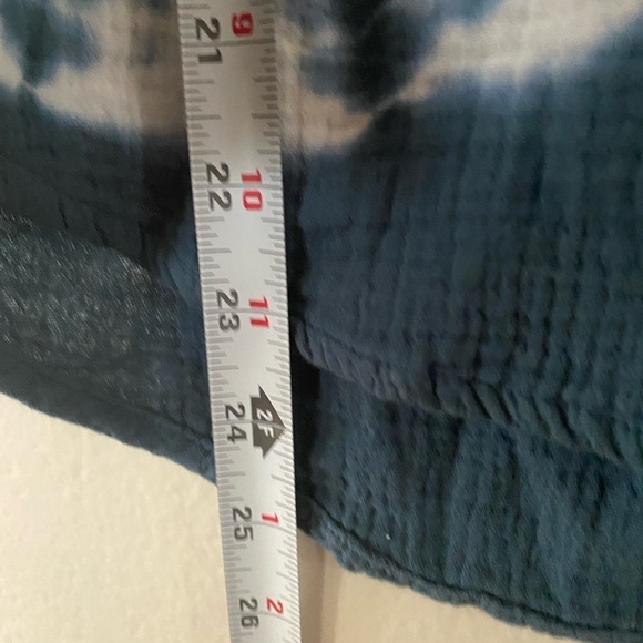 Young Fabulous Broke YFB Blue Tie Dye Henley Top Cotton T Shirt Size Small - Picture 6 of 8